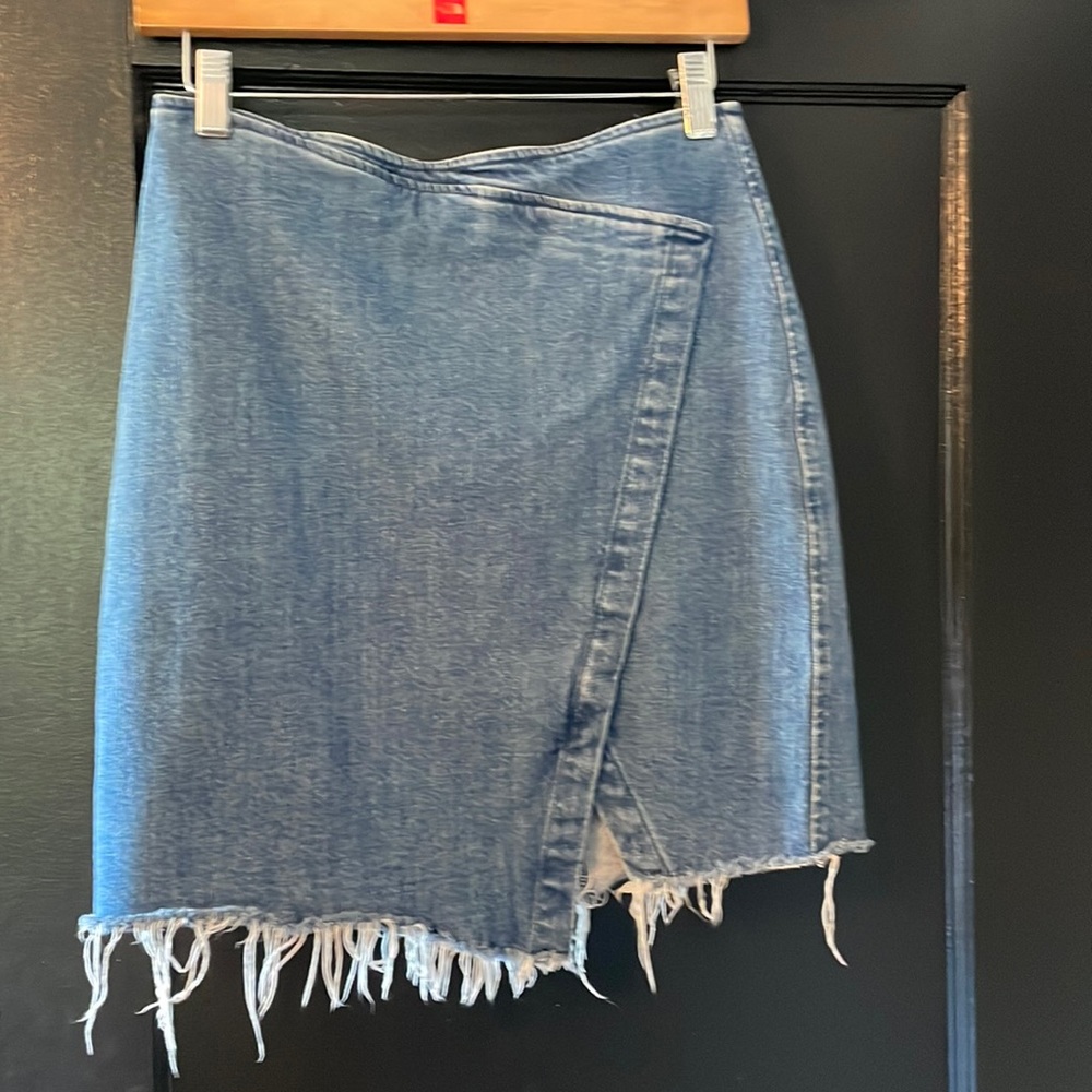 Madewell asymmetric denim skirt